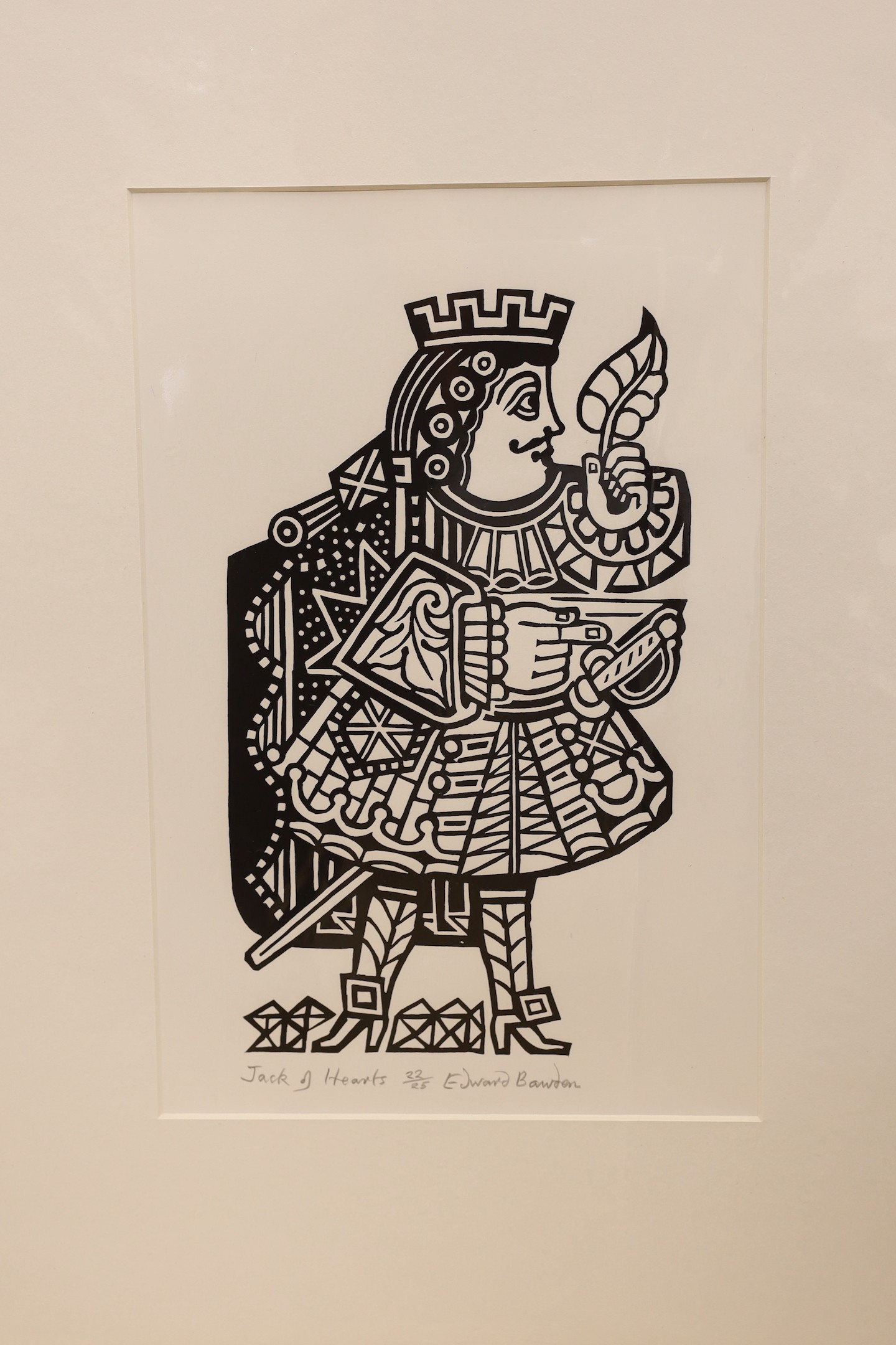 Edward Bawden C.B.E., R.A. (1903-1989), pair of woodblock prints, Jack of Hearts and the King of Hearts, signed in pencil, 19/25 and 22/25, 32 x 21cm, unframed
